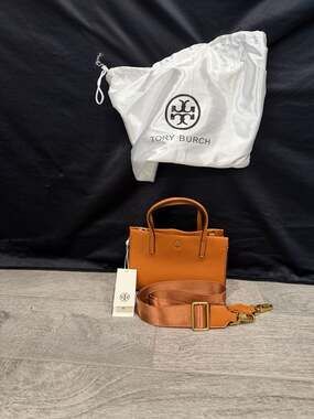 Tory Burch Blake Mini Brown Leather Tote Crossbody Bag - NEW!!!